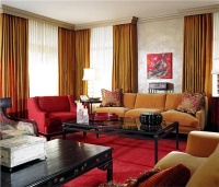 Cozy Transitional Living Room by Deb Reinhart, ASID