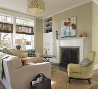 Cozy Transitional Family Room by Rachel Reider