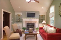 Homey Transitional Living Room by Shannon Miranda