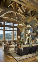 Cozy Country/Rustic Living Room by Jerry Locati