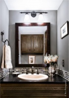 Romantic Contemporary Bathroom by Allison Jaffe