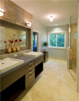 Elegant Contemporary Bathroom by Tiare Cowan, Allied ASID