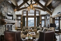 Open Country/Rustic Living Room by Jerry Locati