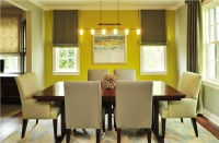 Sunny Transitional Dining Room by Jamie Beckwith