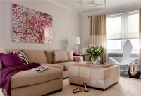 Romantic Contemporary Living Room by Frances Herrera