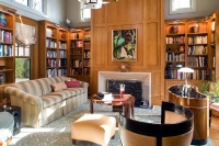 Cozy Transitional Library by Irwin Weiner