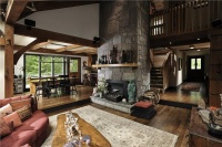 Open Country/Rustic Living Room by Susan Fredman