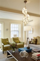 Sunny Transitional Living Room by David Howell