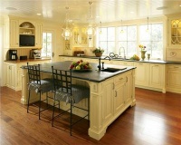 Homey Transitional Kitchen by Peter Archer, AIA