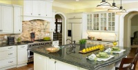 Airy Transitional Kitchen by Joseph Grainda