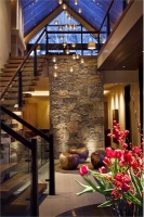 Dramatic Transitional Foyer by Toni Knudson