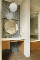 Dramatic Contemporary Bathroom by Nancy Leffler- Mikulich