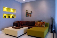 Open Contemporary Family Room by Nuray Anahtar