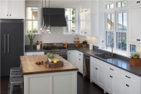 Open Transitional Kitchen by Tineke Triggs