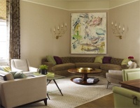 Open Transitional Living Room by Gideon Mendelson