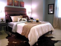 Romantic Transitional Bedroom by Erica Barnes