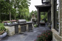 Homey Traditional Outdoor Kitchen by Susan Fredman