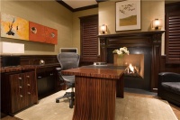 Classic Transitional Home Office by Michael Abrams