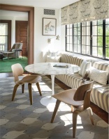 Sunny Transitional Dining Room by David Howell