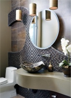 Dramatic Contemporary Bathroom by Erica Westeroth