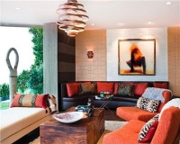 Open Transitional Living Room by Lisa DeLena