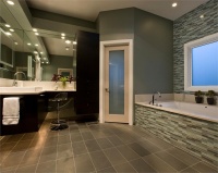 Dramatic Contemporary Bathroom by Michael Abrams