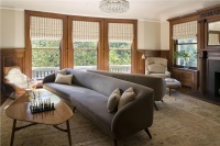 Sunny Transitional Living Room by David Howell