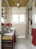 Airy Transitional Bathroom by Kathryn Scott