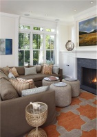 Cozy Transitional Family Room by Tineke Triggs