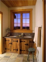 Homey Country/Rustic Bathroom by Jessica Helgerson