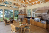 Open Traditional Outdoor Kitchen by Jane Frederick