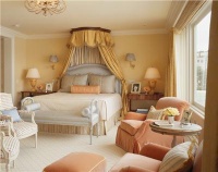 Romantic Traditional Bedroom by Kendall Wilkinson