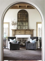 Relaxing Transitional Living Room by Carter Kay