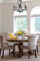 Light Transitional Dining Room by Shirry Dolgin