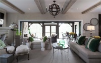 Sunny Transitional Living Room by Jamie Beckwith