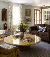 Cozy Transitional Living Room by Celi St.Onge