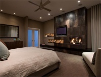 Dramatic Contemporary Bedroom by Michael Abrams