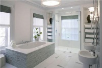 Light Contemporary Bathroom by Drake Design Associates