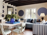 Cozy Transitional Family Room by Timothy Corrigan