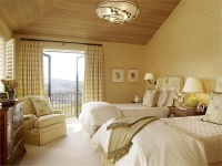 Sunny Transitional Bedroom by Suzanne Tucker