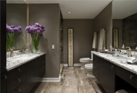 Dark Contemporary Bathroom by Susan Fredman