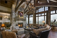 Open Country/Rustic Living Room by Jerry Locati