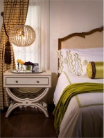 Relaxing Transitional Bedroom by Lori Dennis