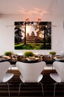 Dramatic Contemporary Dining Room by Tony Cappoli