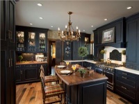 Dark Traditional Kitchen by Ken Kelly, CKD, CBD, CR