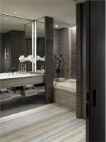 Dark Contemporary Bathroom by Gary Lee