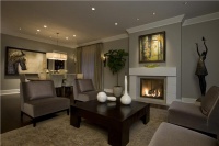 Dramatic Contemporary Living Room by Michael Abrams