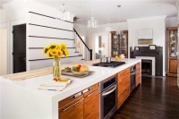 Open Transitional Kitchen by TerraCotta Properties