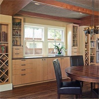 Light Transitional Dining Room by Laura Britt