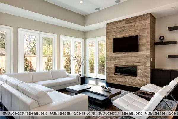 Frankel Building Group - Pine Brook - contemporary - living room - houston